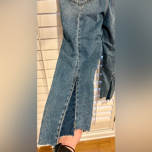 NWT Blank NYC Cinderella Story Blue Denim Distressed Hem Straight Leg Jean SZ 31 - Picture 4 of 15